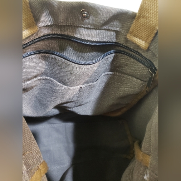 Simply delicious! Extra large 100% cotton Canvas bag w/shoulder straps+handles. - Picture 6 of 7